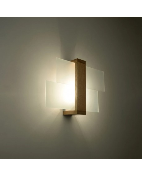 Kinkiet FENIKS 1 naturalne drewno Sollux SL.0077