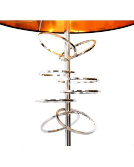 LAMPA STOJĄCA PODŁOGOWA CZARNA MILARI CHROM LUMINA DECO