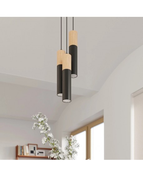 Lampa wisząca PABLO czarna Sollux SL.0632