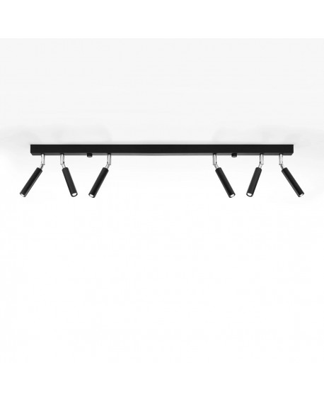 Plafon EYETECH 6 czarny Sollux SL.0901