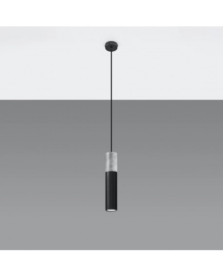 Lampa wisząca BORGIO 1 czarny Sollux SL.0650