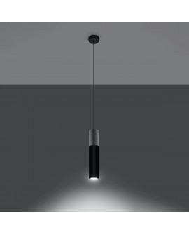 Lampa wisząca BORGIO 1 czarny Sollux SL.0650