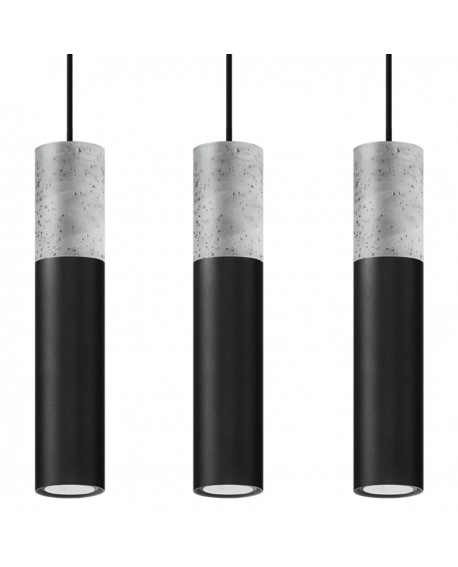 Lampa wisząca BORGIO 3L czarny Sollux SL.0652
