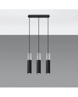 Lampa wisząca BORGIO 3L czarny Sollux SL.0652