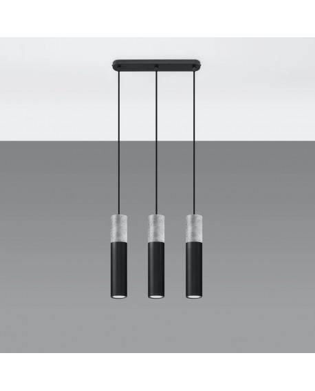 Lampa wisząca BORGIO 3L czarny Sollux SL.0652