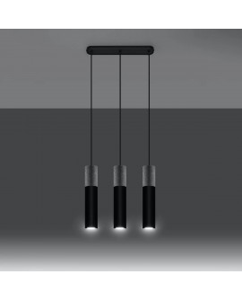 Lampa wisząca BORGIO 3L czarny Sollux SL.0652