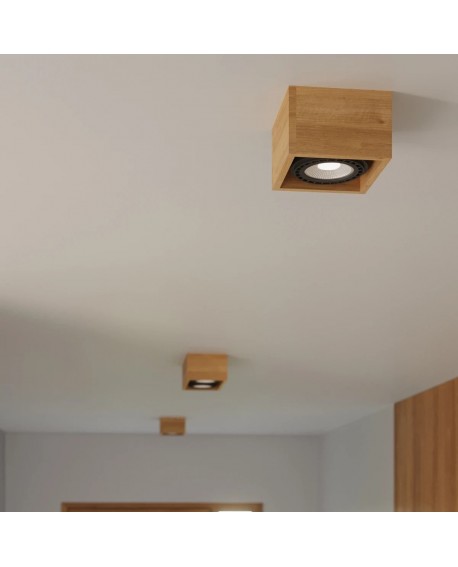 Plafon QUATRO 1 naturalne drewno Sollux SL.0915