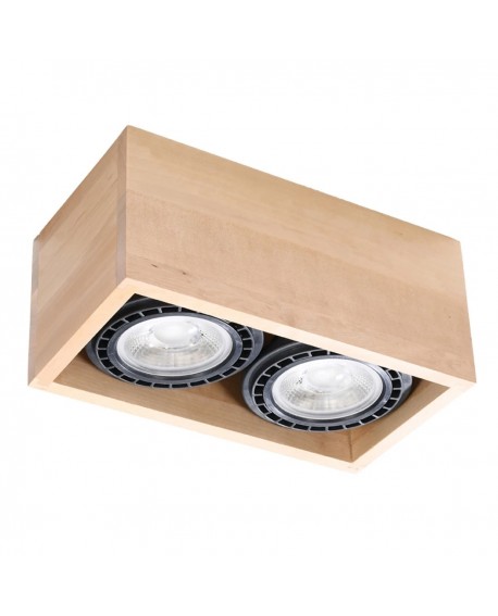 Plafon QUATRO 2 naturalne drewno Sollux SL.0916