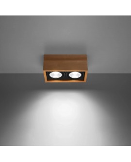 Plafon QUATRO 2 naturalne drewno Sollux SL.0916