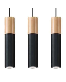 Lampa wisząca PABLO 3L czarna Sollux SL.0634