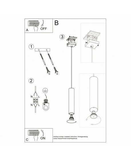 Lampa wisząca LINO 1 Sollux SL.0636