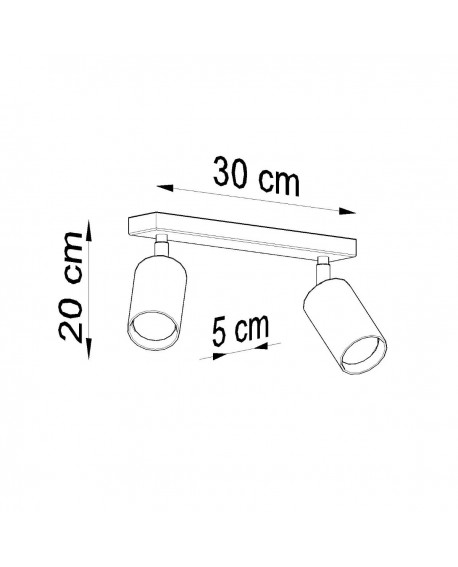 Plafon BERG 2 naturalne drewno Sollux SL.0702