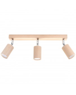 Plafon BERG 3 naturalne drewno Sollux SL.0703