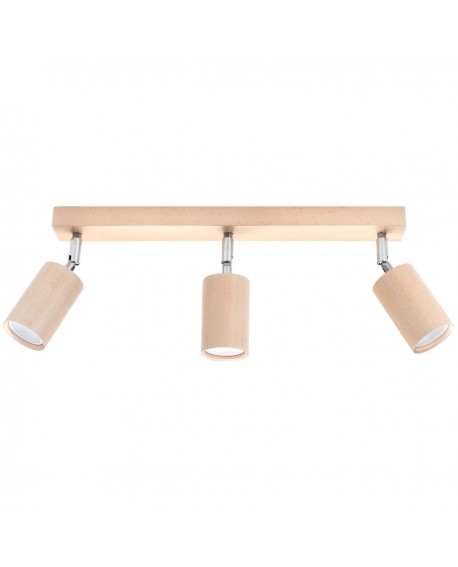 Plafon BERG 3 naturalne drewno Sollux SL.0703