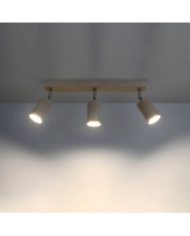 Plafon BERG 3 naturalne drewno Sollux SL.0703