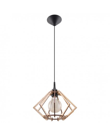 Lampa wisząca POMPELMO naturalne drewno Sollux SL.0393