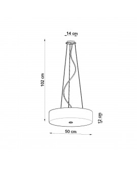 Żyrandol SKALA 50 biały Sollux SL.0757