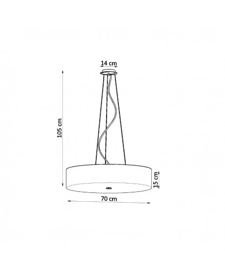 Żyrandol SKALA 70 czarny Sollux SL.0802