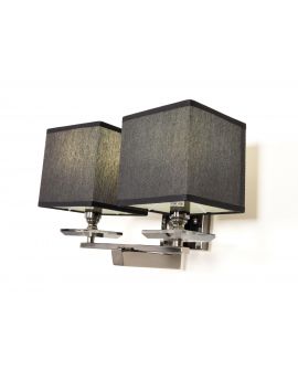 LAMPA ŚCIENNA KINKIET Z CZARNYMI ABAŻURAMI FIANELO W2 LUMINA DECO