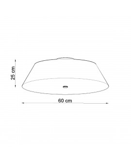 Plafon VEGA 60 czarny Sollux SL.0768