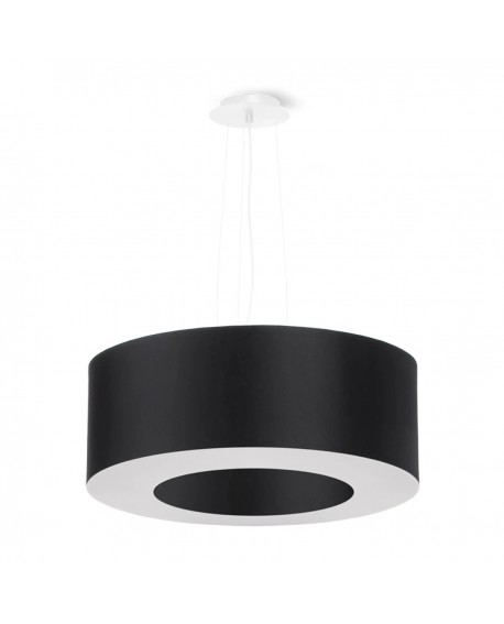 Żyrandol SATURNO 50 czarny Sollux SL.0748