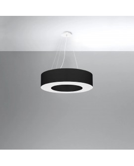 Żyrandol SATURNO 70 czarny Sollux SL.0752