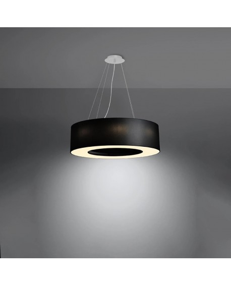 Żyrandol SATURNO 70 czarny Sollux SL.0752