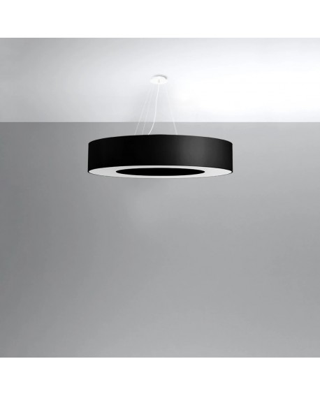 Żyrandol SATURNO 90 czarny Sollux SL.0796