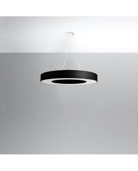 Żyrandol SATURNO SLIM 70 czarny Sollux SL.0754