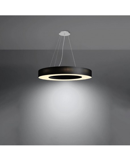 Żyrandol SATURNO SLIM 70 czarny Sollux SL.0754