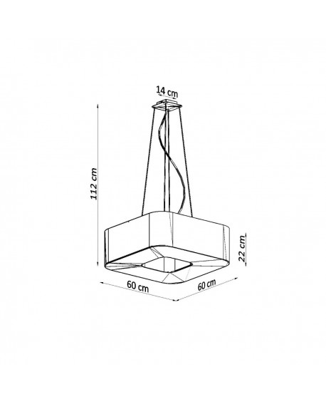 Żyrandol URANO 60 biały Sollux SL.0783