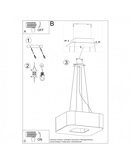 Żyrandol URANO 60 biały Sollux SL.0783
