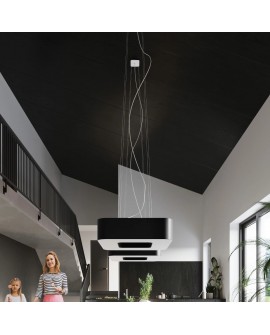 Żyrandol URANO 80 czarny Sollux SL.0828