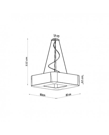 Żyrandol URANO 80 czarny Sollux SL.0828