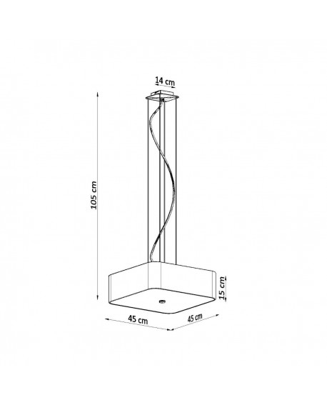 Żyrandol LOKKO 45 czarny Sollux SL.0774