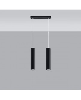 Lampa wisząca LAGOS 2 czarny Sollux SL.0328