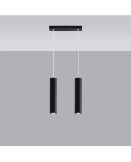 Lampa wisząca LAGOS 2 czarny Sollux SL.0328