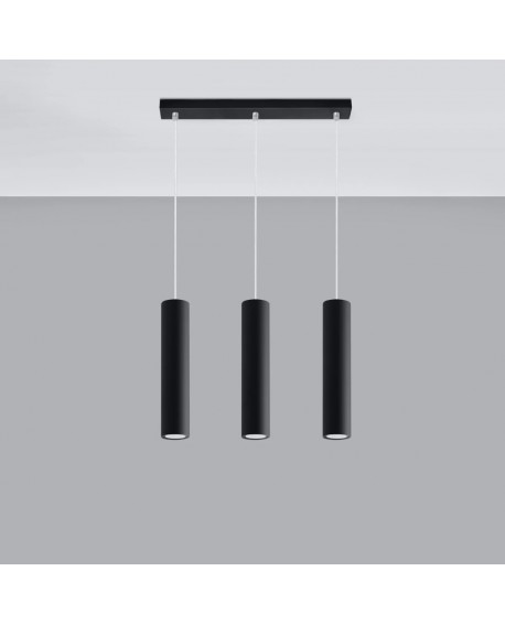 Lampa wisząca LAGOS 3L czarny Sollux SL.0329