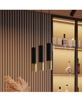 Plafon LOOPEZ czarny/złoty Sollux SL.0951