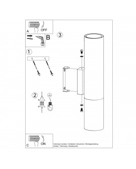 Kinkiet LOOPEZ czarny/miedź Sollux SL.0944