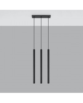 Lampa wisząca PASTELO 3 czarna Sollux SL.0470