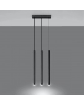 Lampa wisząca PASTELO 3 czarna Sollux SL.0470