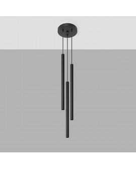 Lampa wisząca PASTELO 3P czarna Sollux SL.0471