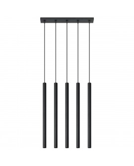 Lampa wisząca PASTELO 5 czarna Sollux SL.0472