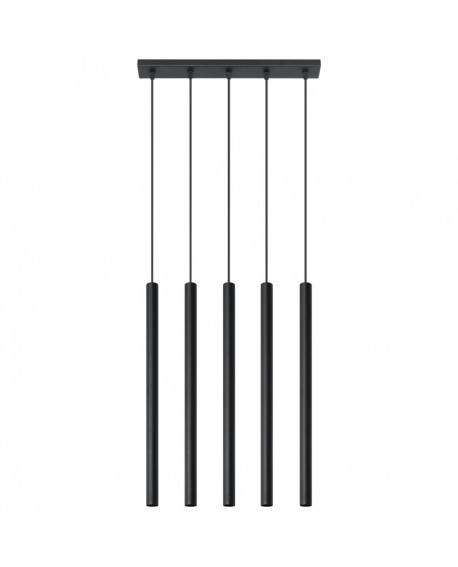 Lampa wisząca PASTELO 5 czarna Sollux SL.0472