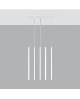 Lampa wisząca PASTELO 5 biała Sollux SL.0468