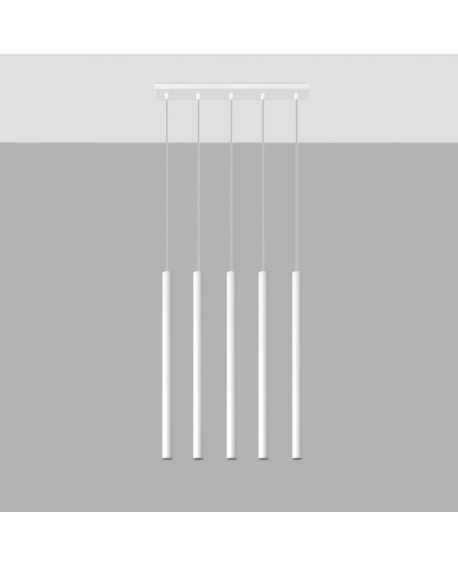Lampa wisząca PASTELO 5 biała Sollux SL.0468