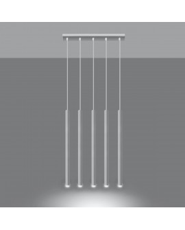 Lampa wisząca PASTELO 5 biała Sollux SL.0468