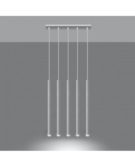 Lampa wisząca PASTELO 5 biała Sollux SL.0468