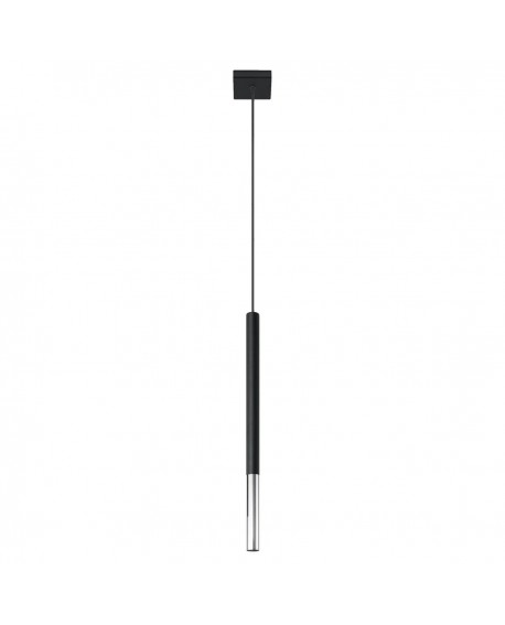 Lampa wisząca MOZAICA 1 czarny/chrom Sollux SL.0885